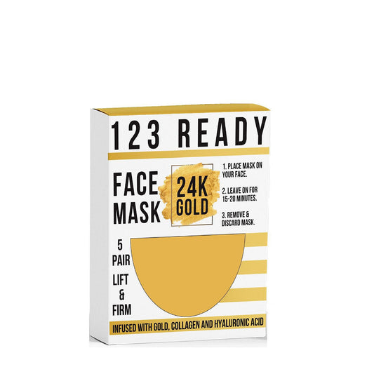 123 Ready 24K Gold Face Mask 5 Pc