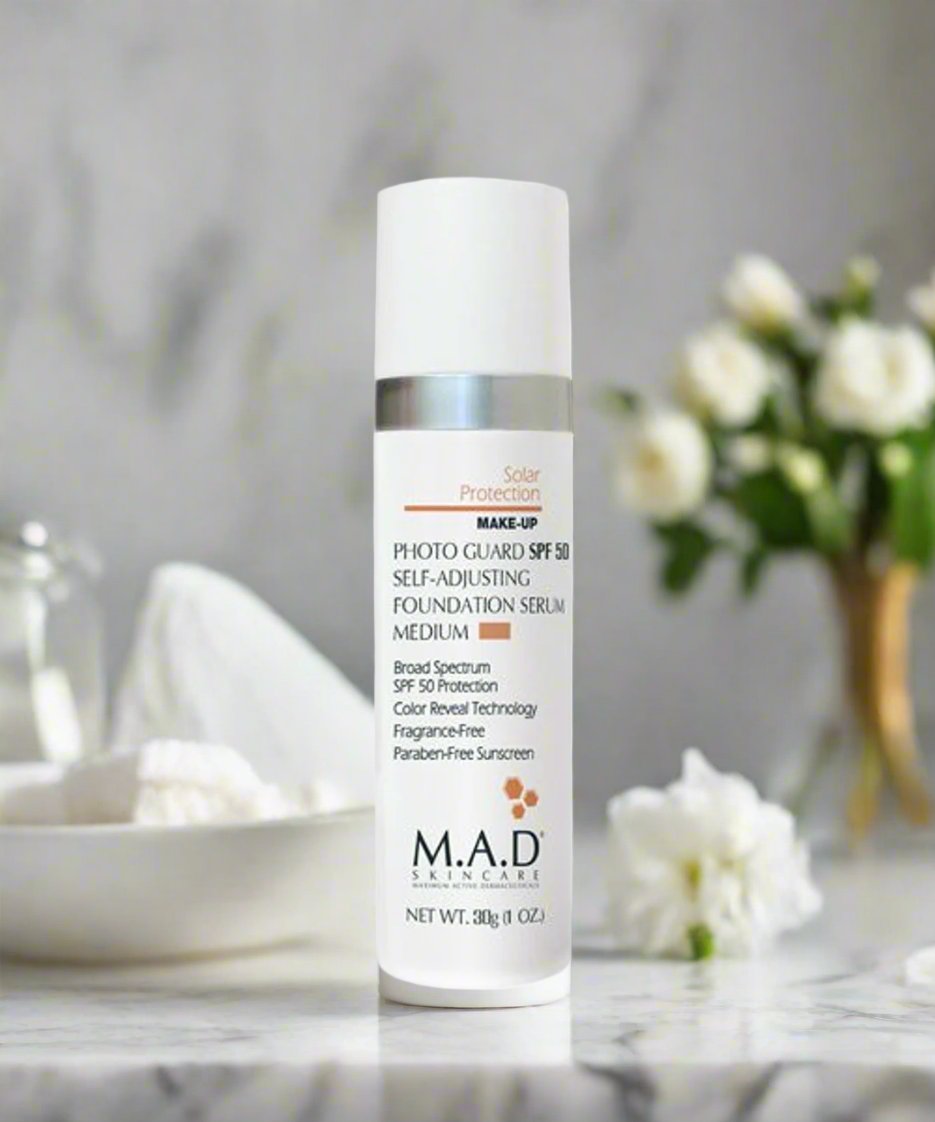 Photo Guard SPF 50 Self-Adjusting Foundation Serum-Medium By M.A.D. Skincare