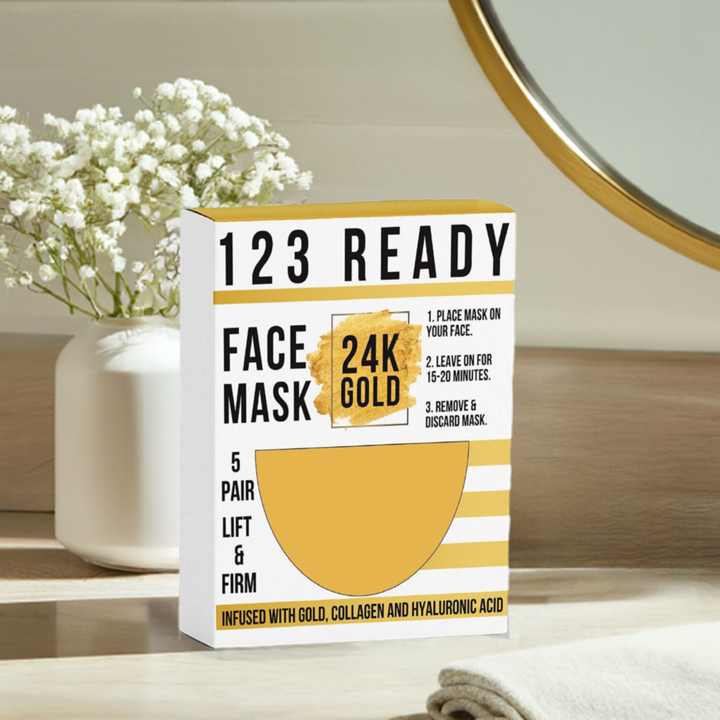 123 Ready 24K Gold Face Mask 5 Pc